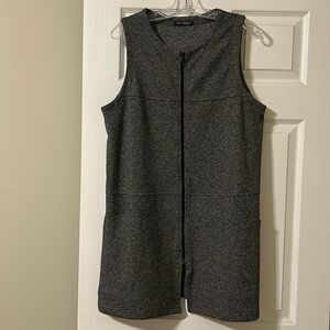 NEW ORLEANS KNITWEAR COTTON/SPANDEX ZIP FRONT DRESS